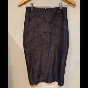 Express gray pencil skirt and crop top size M